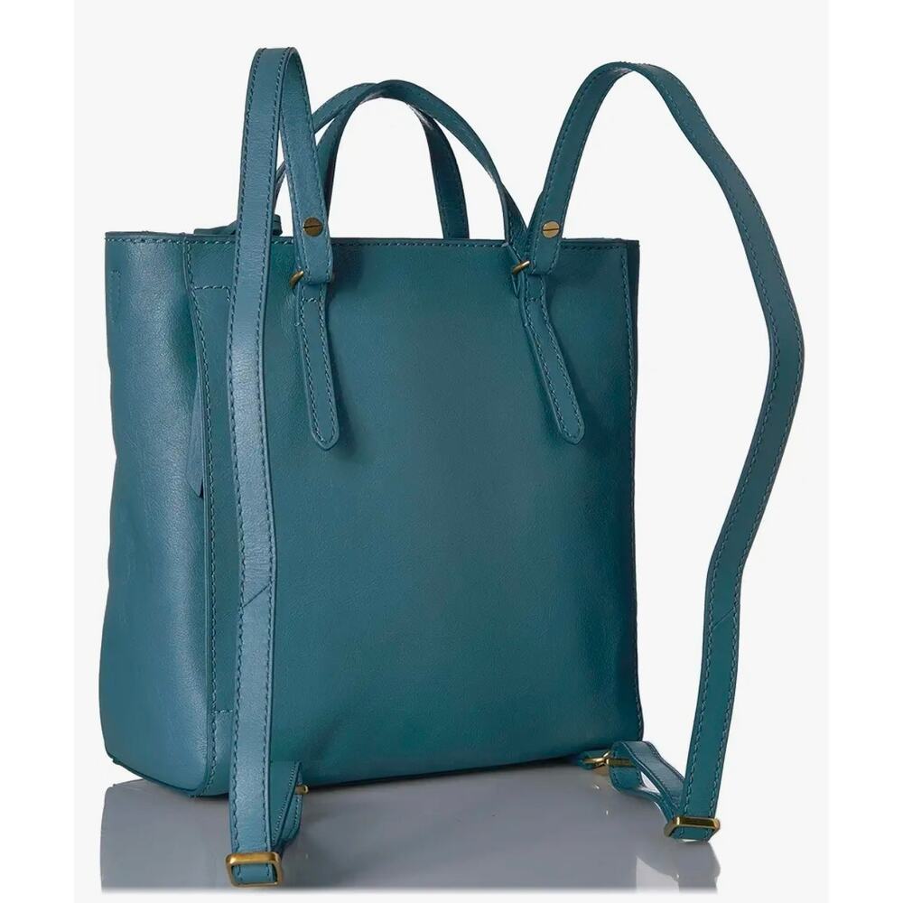Fossil Camilla 3 in 1 Backpack Top Handle Purse Shoulder Bag Turquoise Leather